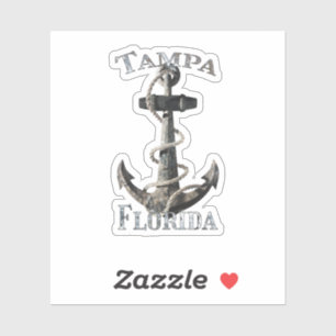 Tampa Florida Vacation Nautical Anchor Sailing Sticker