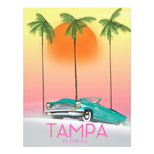 Tampa Florida Vintage style travel poster