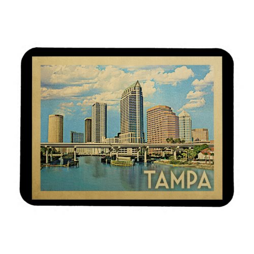 Tampa Florida Vintage Travel Magnet