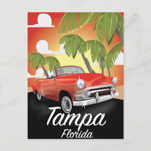 Tampa Florida vintage travel poster Postcard