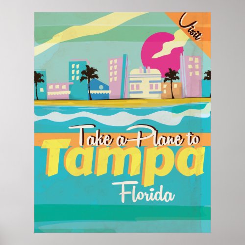 TampaFlorida vintage Travel Poster Poster