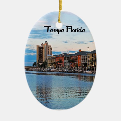 Tampa Florida Waterfront Ceramic Ornament