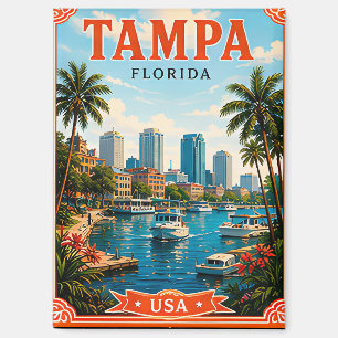🌴 Tampa Florida Waterfront Vacation Memory🌴 Magnet