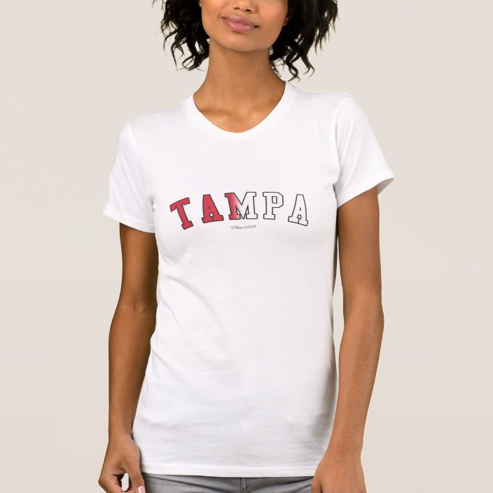 Tampa in Florida State Flag Colors Tshirt