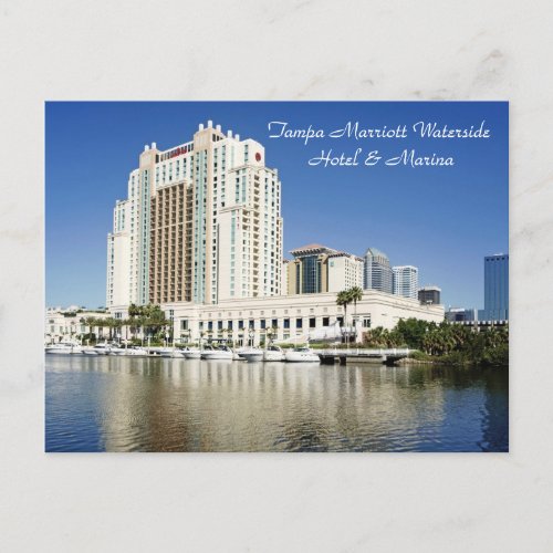 Tampa Marriott Waterside Hotel  Marina Postcard