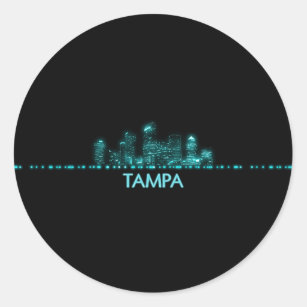 Tampa Skyline Classic Round Sticker