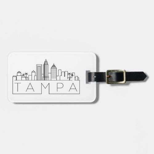 Tampa Stylized City Skyline Luggage Tag