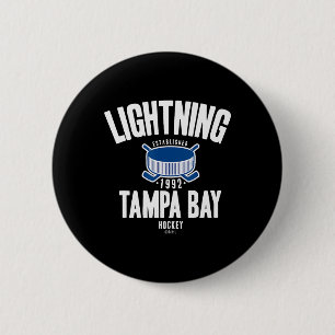 Tampa Y Lightning Hockey Puck Black Officially Lic Button