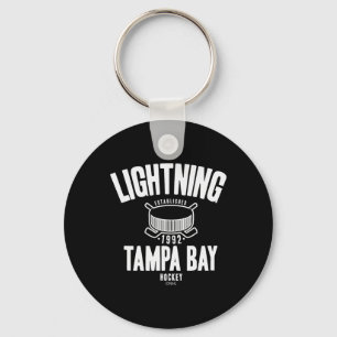 Tampa Y Lightning Hockey Puck Blue Officially Lice Keychain
