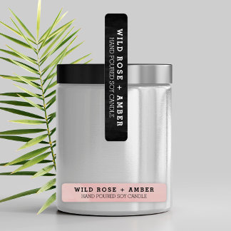 Tamper-Proof Black and White Candle Product Label
