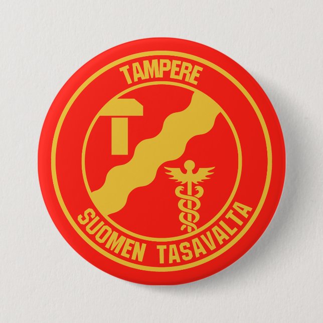 Tampere Round Emblem Button (Front)