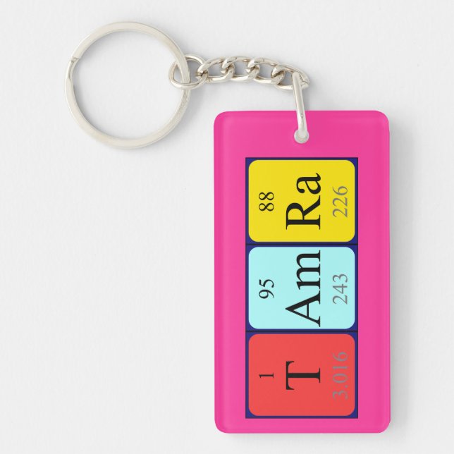 Tamra periodic table name keyring (Front)