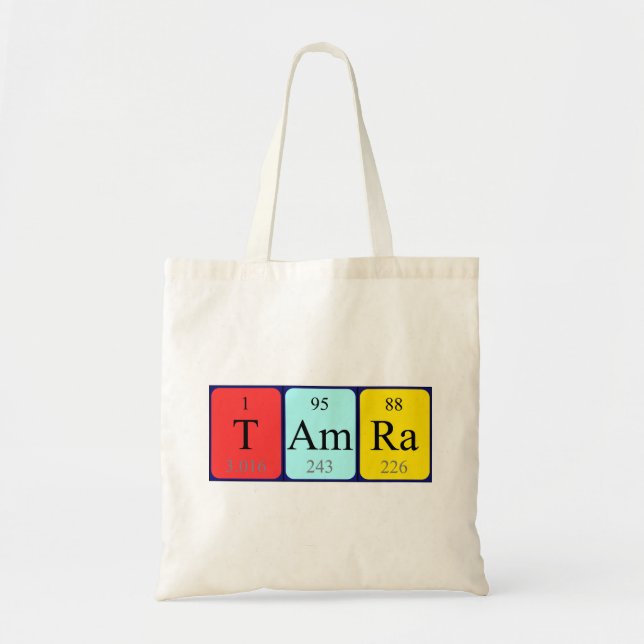 Tamra periodic table name tote bag (Front)
