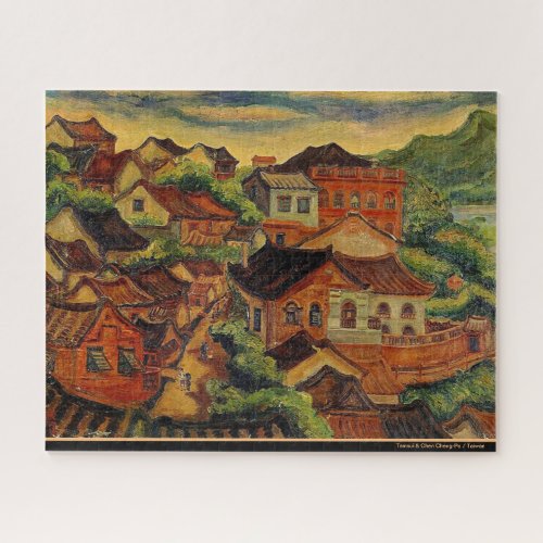 Tamsui  Chen Cheng_Po Taiwan vintage art Jigsaw Puzzle