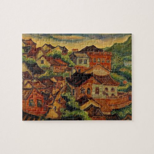 Tamsui  Chen Cheng_Po Taiwan vintage art Jigsaw Puzzle