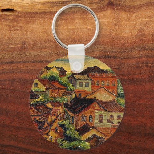 Tamsui  Chen Cheng_Po  Taiwan vintage art Keychain