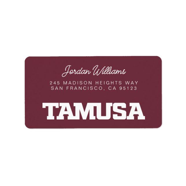 TAMUSA LABEL (Front)