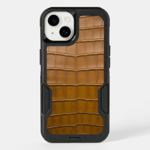 Tan Alligator Pattern Home Decor OtterBox iPhone 14 Case