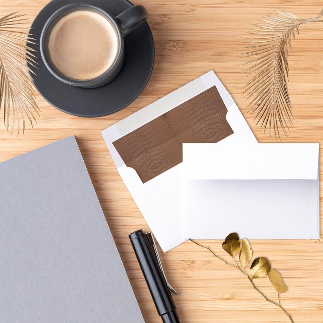 Tan Alligator Texture Print Envelope Liner (Creator Uploaded)