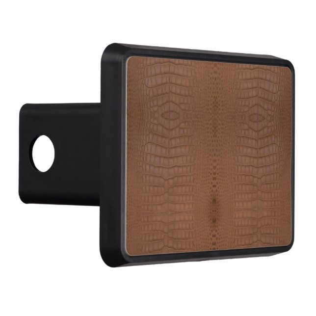 Tan Alligator Texture Print Hitch Cover (Right)