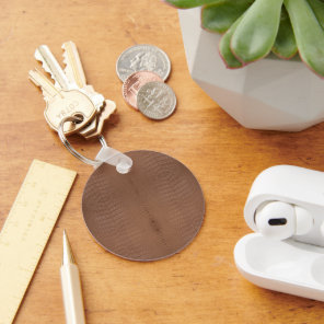 Tan Alligator Texture Print Keychain