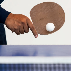 Tan Alligator Texture Print Ping Pong Paddle