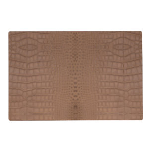 Tan Alligator Texture Print Placemat