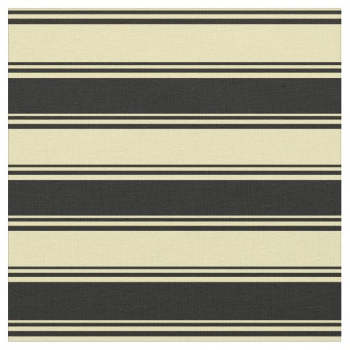 Tan and Black Lines/Stripes Pattern Fabric
