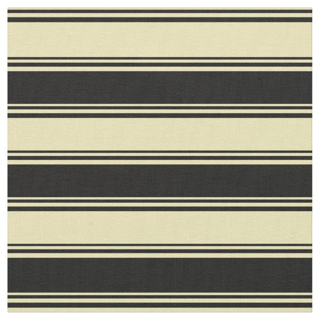 Tan and Black Lines/Stripes Pattern Fabric (Close Up)