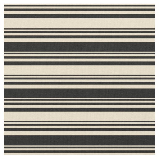 Tan and Black Striped Pattern Fabric