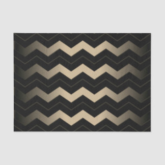 Tan and Black Zigzag  Tissue Paper