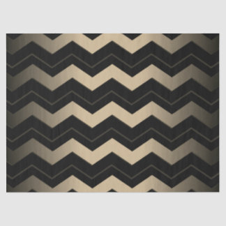 Tan and Black Zigzag  Tissue Paper
