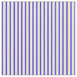 [ Thumbnail: Tan and Blue Colored Stripes Fabric ]