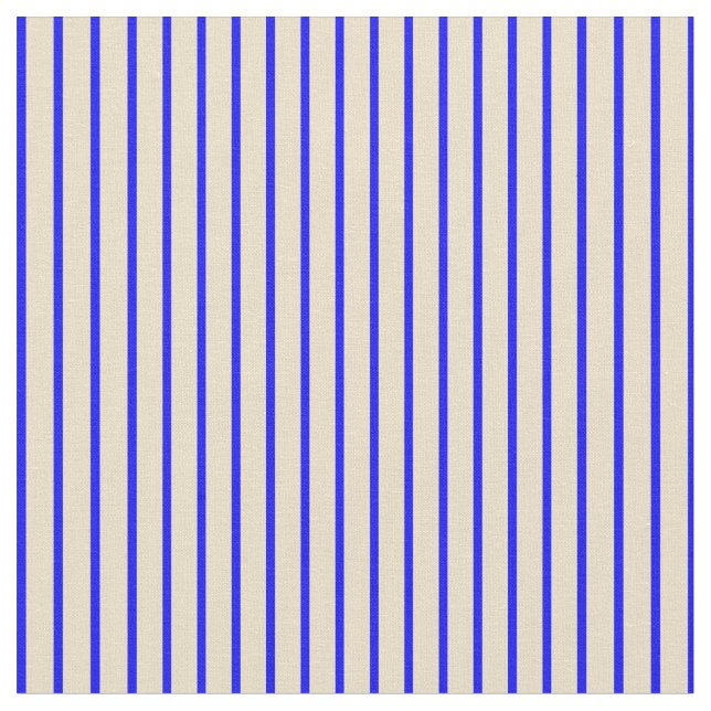 Tan and Blue Colored Stripes Fabric (Close Up)