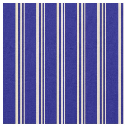 Tan and Blue Striped Pattern Fabric