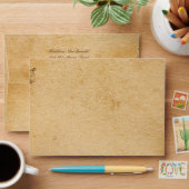 Tan and Brown Aged Paper Look Envelope for 5x7's (Desk)