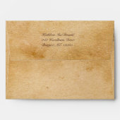 Tan and Brown Aged Paper Look Envelope for 5x7's (Back (Top Flap))