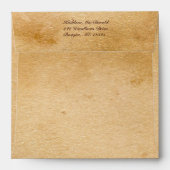 Tan and Brown Aged Paper Look Envelope for 5x7's (Back (Top Flap))