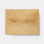 Tan and Brown Aged Paper Look Envelope for RSVP (Back (Top Flap))