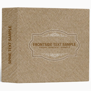 Tan And Brown Linen And Frame 3 Ring Binder
