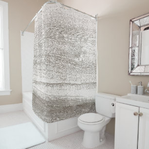 Tan and Brown Rustic wood Pattern Shower Curtain