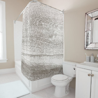 Tan and Brown Rustic wood Pattern Shower Curtain