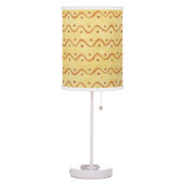 Tan and Brown Squiggle Table Lamp (Left)