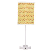 Tan and Brown Squiggle Table Lamp (Back)