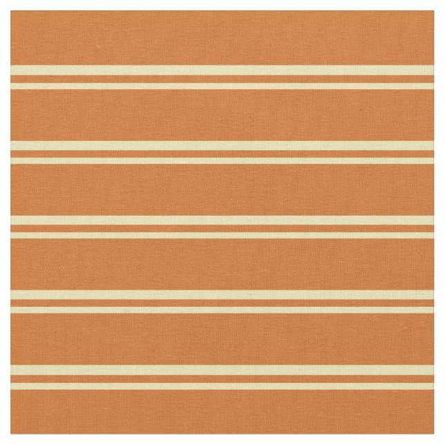 Tan and Chocolate Stripes/Lines Pattern Fabric (Close Up)
