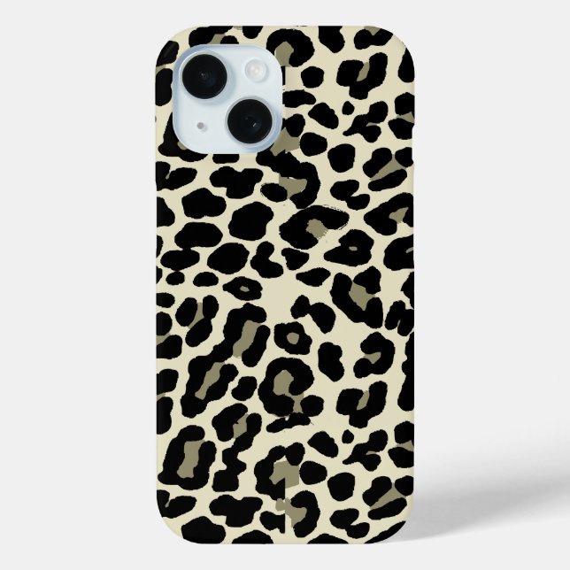 Tan and Coffee Leopard Print Pattern Case-Mate iPhone Case (Back)
