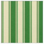 [ Thumbnail: Tan and Dark Green Pattern Fabric ]