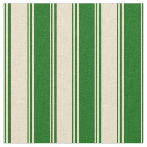 Tan and Dark Green Striped Pattern Fabric