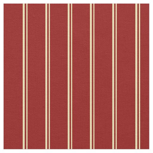 Tan and Dark Red Lines/Stripes Pattern Fabric