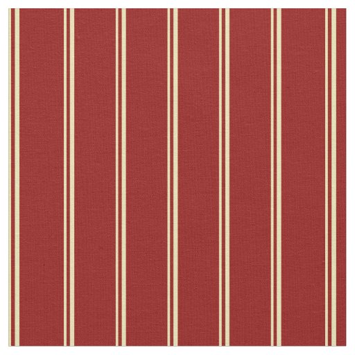 Tan and Dark Red Stripes/Lines Pattern Fabric